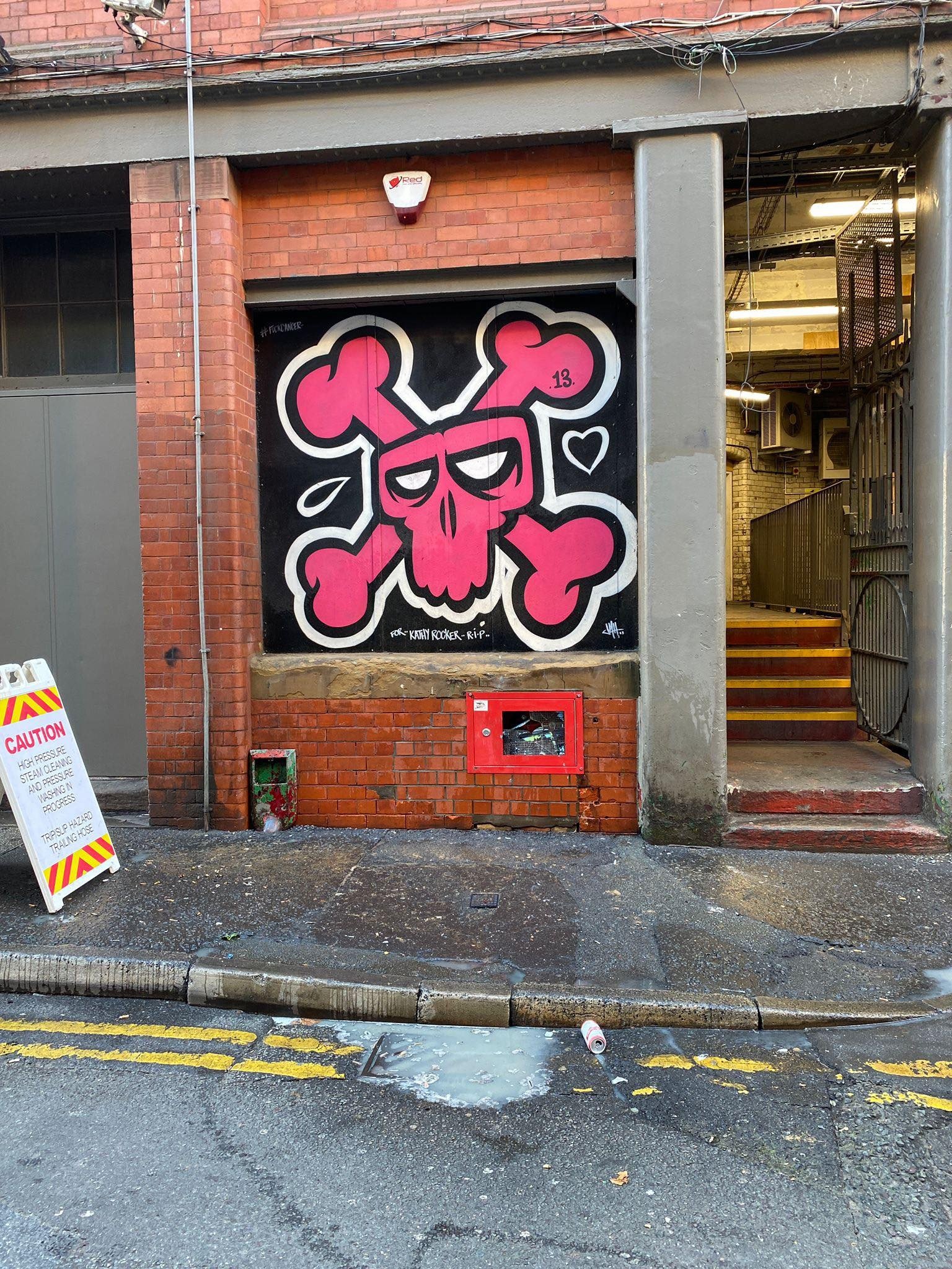 Council estate graffiti cleaning programme